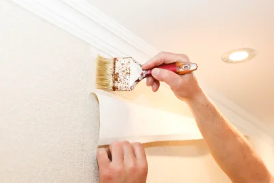 Pose de papier peint à Aux-Aussat — revêtements muraux et toiles de verre